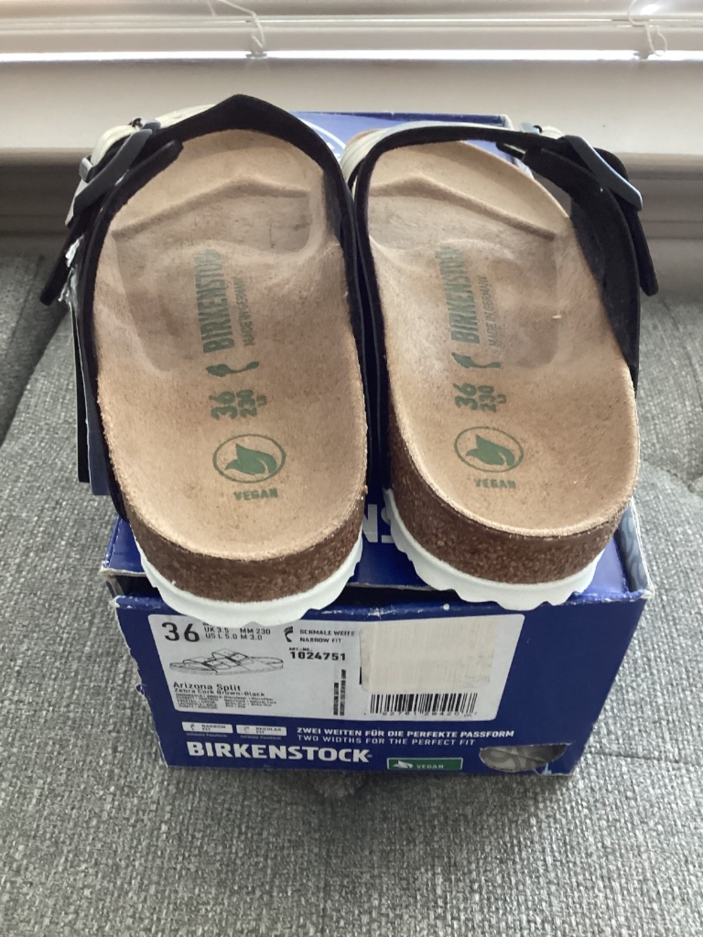 BIRKENSTOCK Women's Arizona Split Birko-Flor Sandals, size US5/ EU36 - Picture 12 of 13